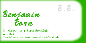 benjamin bora business card